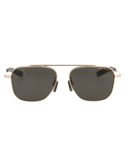 Shop Dita Lsa-102 Sunglasses In 002 White Gold / G12