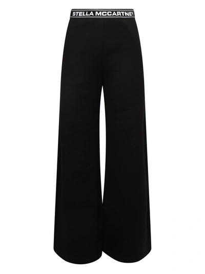 Shop Stella Mccartney Pantaloni Jogg Logo Tape Nero In Black