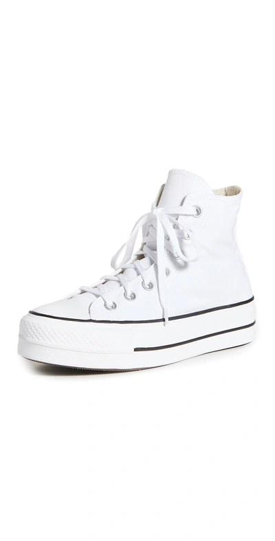 Shop Converse Chuck Taylor All Star Lift High Top Sneakers White/black/white