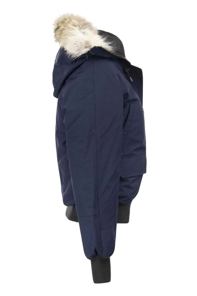 Shop Canada Goose Chilliwack - Bomber Jacket With Hood Lining In Atlantic Navy