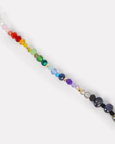 Shop Anni Lu Iris Pearl Beaded Bracelet In Multi