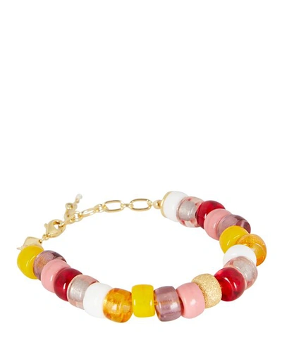 Shop Anni Lu Poolside Tipsy Beaded Bracelet In Multi