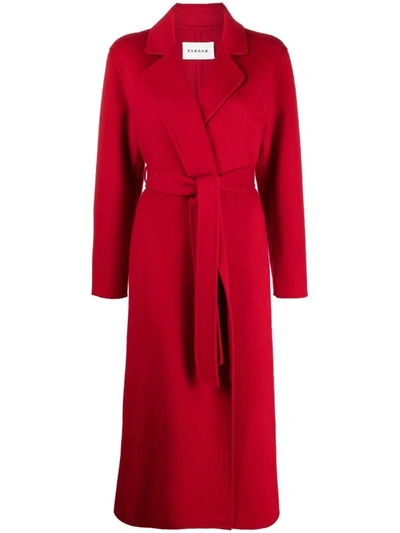 Shop P.a.r.o.s.h Red Coat With Belt