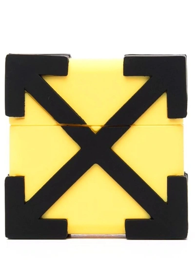 Shop Off-white Yellow Arrows Airpod Holder
