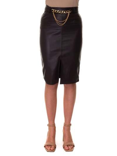 Shop Liu •jo Tube Skirt Dark Brown Polyester Woman