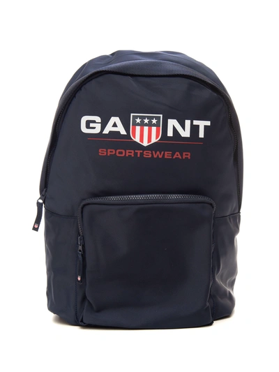 Shop Gant Canvas Rucksack Blue Polyester Man