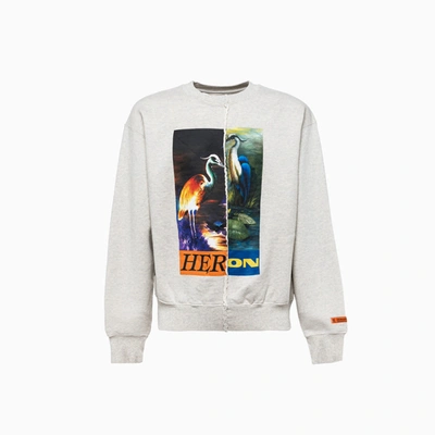 Shop Heron Preston Crewneck Split Sweatshirt Hmba018f21jer001 In 0822