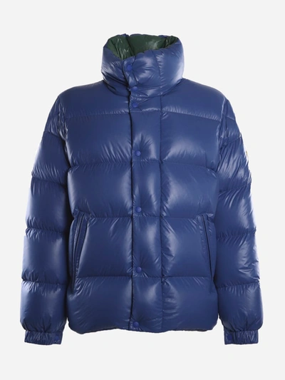 Shop Moncler Genius Dervo Down Jacket In Laqué Nylon In Blue