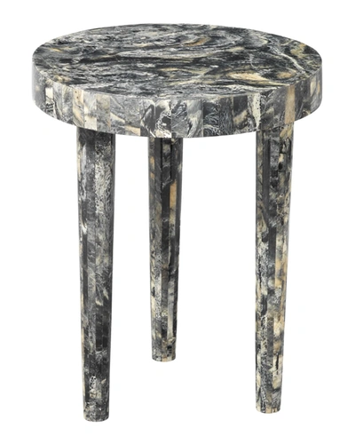 Shop Jamie Young Large Artemis Side Table In Black Resin