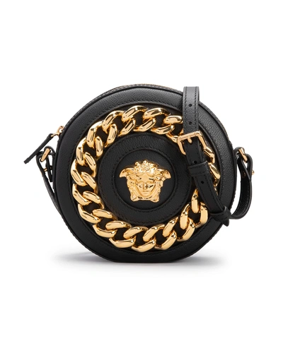 Shop Versace La Medusa Disco Bag In Black