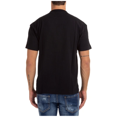 Shop Palm Angels Men's Short Sleeve T-shirt Crew Neckline Jumper  Dubay Sprayed In Black