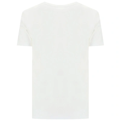 Shop Balmain Women's T-shirt Short Sleeve Crew Neck Round In White