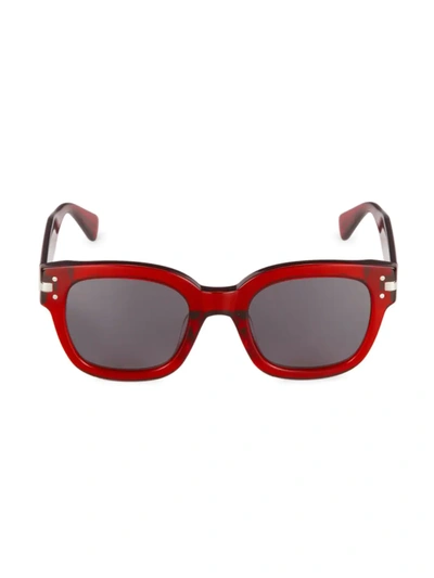 Shop Amiri Men's 51.5 Mm Classic Logo Sunglasses In Translucent Red