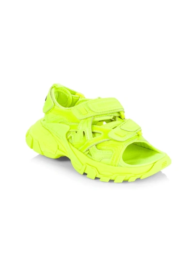Shop Balenciaga Baby's & Little Kid's Track Double Touch-strap Sandals In Green
