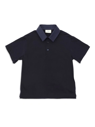 Shop Fendi Little Boy's & Boy's Pique Polo Shirt In Navy