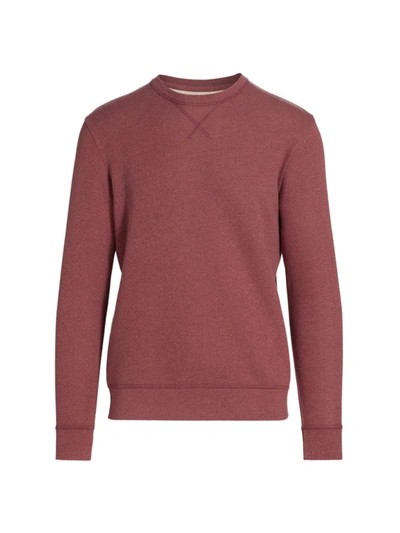 Shop Saks Fifth Avenue Men's Collection Hookup Crewneck Sweater In Burgundy