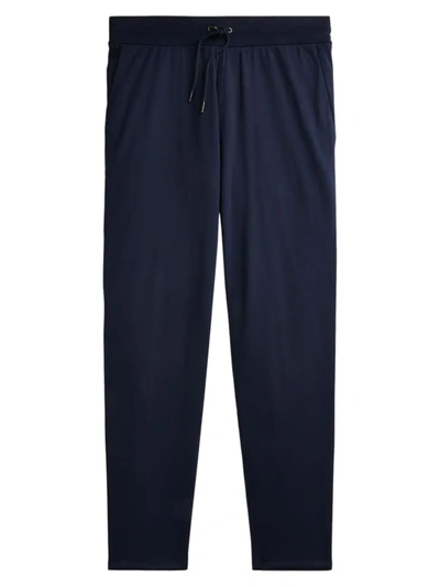 Shop Ralph Lauren Men's Double-layer Cotton Spa Pants In Navy