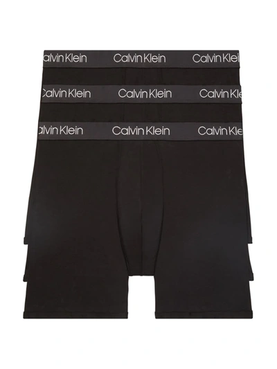 Shop Calvin Klein Men's 3-pack Boxer Briefs In Black