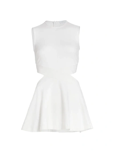 Shop Rosetta Getty Women's Sleeveless Cutout Jersey Top In White