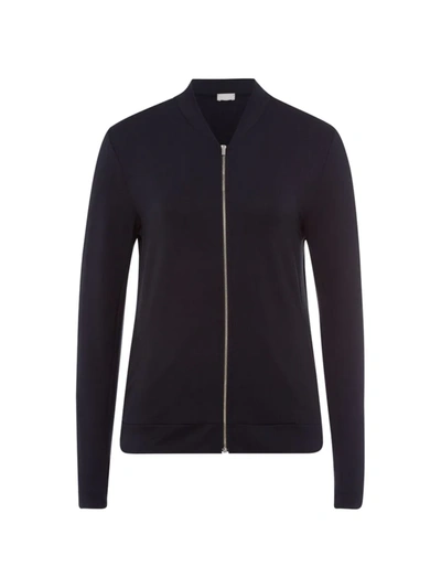 Shop Hanro Women's Balance Zip-up Jacket In Black