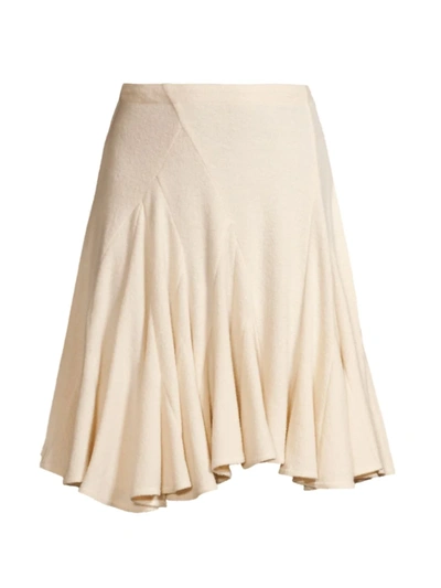 Shop Rebecca Taylor Women's Wool-blend Flute Skirt In Alabaster