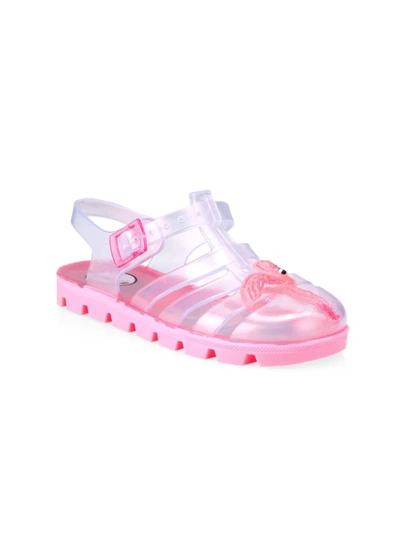 Shop Sophia Webster Baby Girl's & Little Girl's Flamingo Jelly Sandals In Pink Pearl