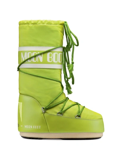 Shop Moon Boot Men's Icon Nylon Snow Boots In Lime