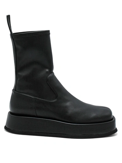 Shop Gia Borghini Women's Gia X Rhw Rosie 11 Platform Leather Ankle Boots In Black