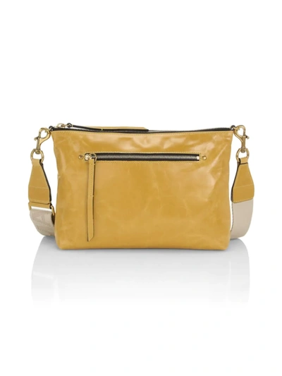 Shop Isabel Marant Nessah Patent Leather Shoulder Bag In Yellow