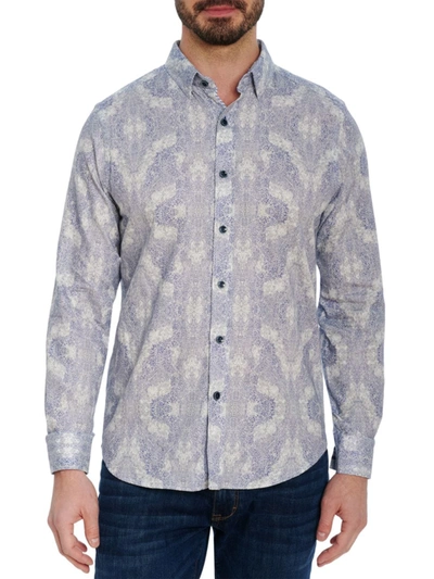 Shop Robert Graham Men's Monterey Woven Long-sleeve Shirt In Blue