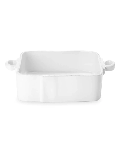 Shop Vietri Lastra Stoneware Square Baker In White