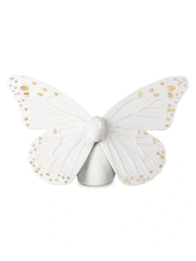 Shop Lladrò Timeless Candle Butterfly Figurine In White