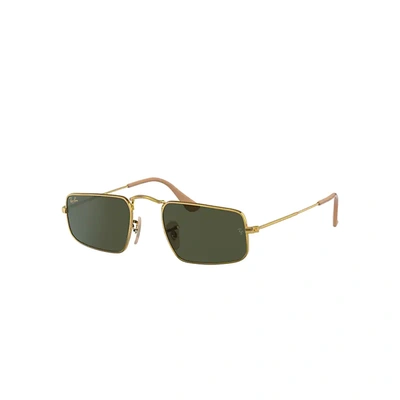 Ray Ban Julie Sunglasses Gold Frame Green Lenses 46-20 In Gold