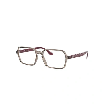 Shop Ray Ban Rb7198 Optics Eyeglasses Bordeaux Frame Clear Lenses 51-17