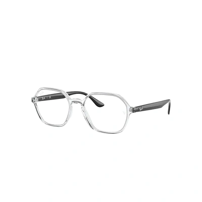 Shop Ray Ban Eyeglasses Unisex Rb4361 Optics - Black Frame Clear Lenses 52-18