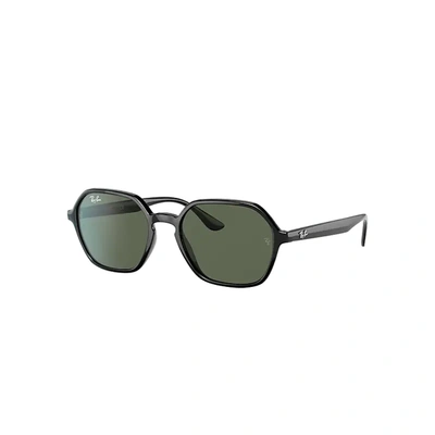 Shop Ray Ban Rb4361 Sunglasses Black Frame Green Lenses 52-18