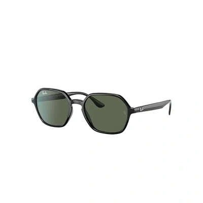 Ray Ban Rb4361 Sunglasses Black Frame Green Lenses 52-18 In Black