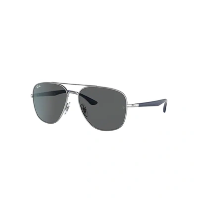 Ray Ban Rb3683 Sunglasses Blue Frame Grey Lenses 56-15 In Blue