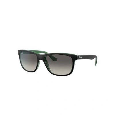 Shop Ray Ban Rb4181 Sunglasses Black Frame Grey Lenses 57-16