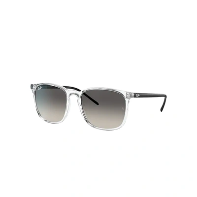 Shop Ray Ban Sunglasses Unisex Rb4387 - Black Frame Grey Lenses 56-18 In Schwarz