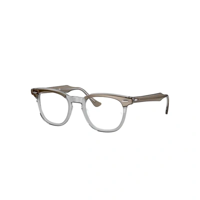 Shop Ray Ban Hawkeye Optics Eyeglasses Brown Frame Clear Lenses 50-21