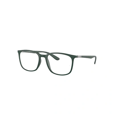 Shop Ray Ban Rb7199 Optics Eyeglasses Green Frame Clear Lenses 54-18