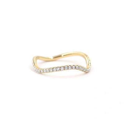 Shop Bondeye Jewelry Birthstone Wave Ring In White Diamond