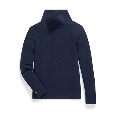 Shop Dudley Stephens Greenpoint Turtleneck (terry) In Navy