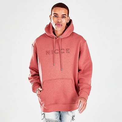Shop Nicce Men's Mercury Embroidered Pullover Hoodie Size Large Cotton/polyester In Cedarwood