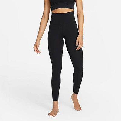 Shop Nike Women's Yoga Luxe High-waisted Leggings In Black/dark Smoke Grey
