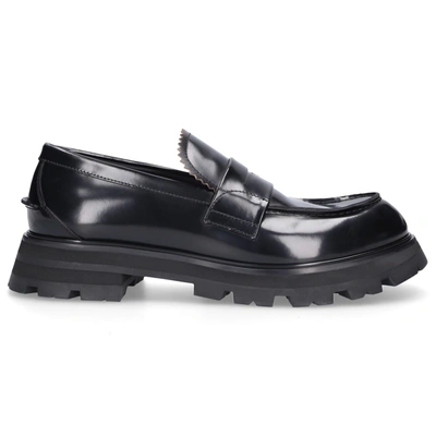 Shop Alexander Mcqueen Loafers Worker  Calfskin In Black