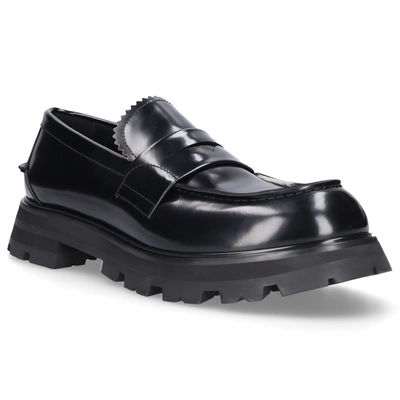 Shop Alexander Mcqueen Loafers Worker  Calfskin In Black