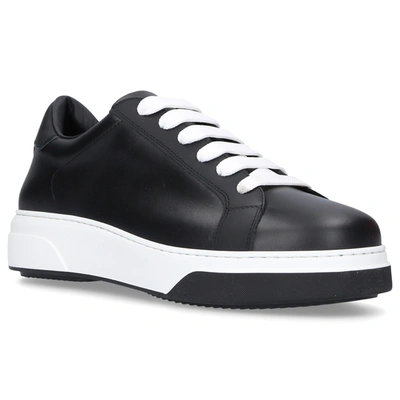 Shop Dsquared2 Low-top Sneakers Bumper Calfskin In Black