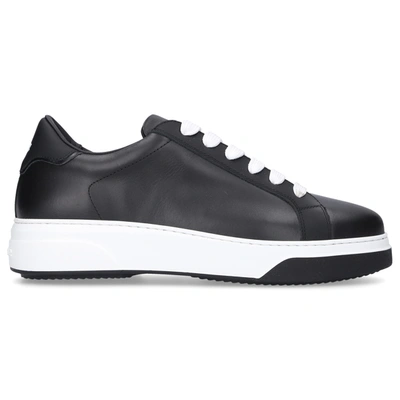 Shop Dsquared2 Low-top Sneakers Bumper Calfskin In Black
